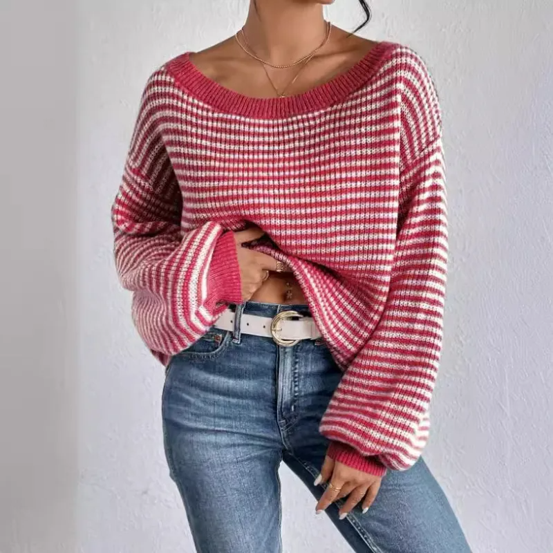 Eva | Cozy Striped Knit Sweater