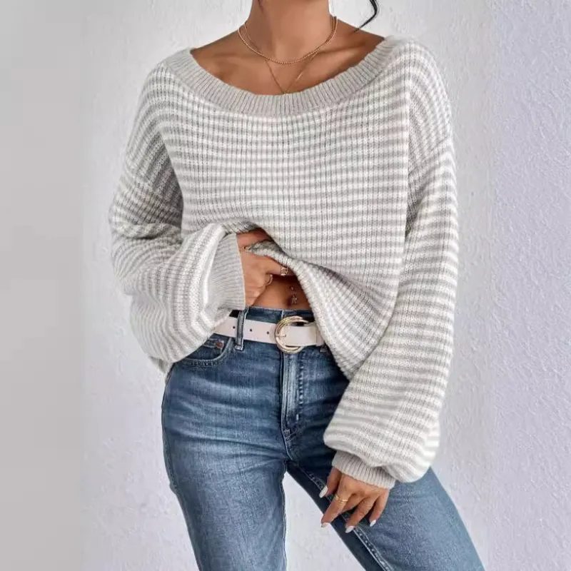 Eva | Cozy Striped Knit Sweater