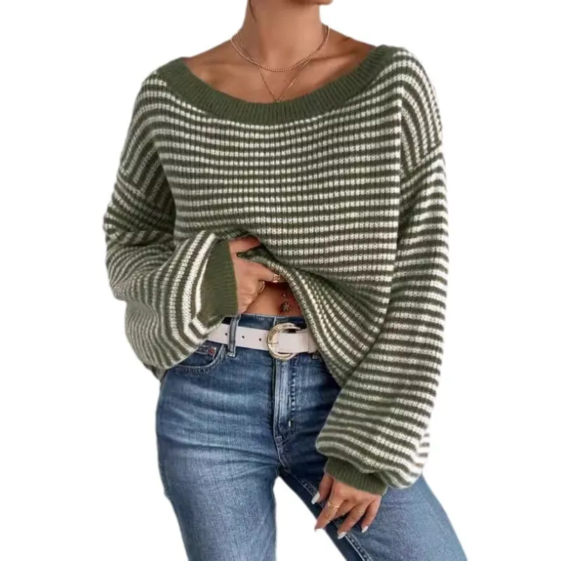 Eva | Cozy Striped Knit Sweater