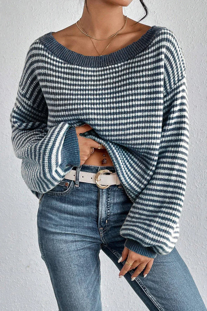 Eva | Cozy Striped Knit Sweater